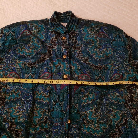 Carlisle Vintage Paisley Silk Bomber Jacket - Picture 6 of 9